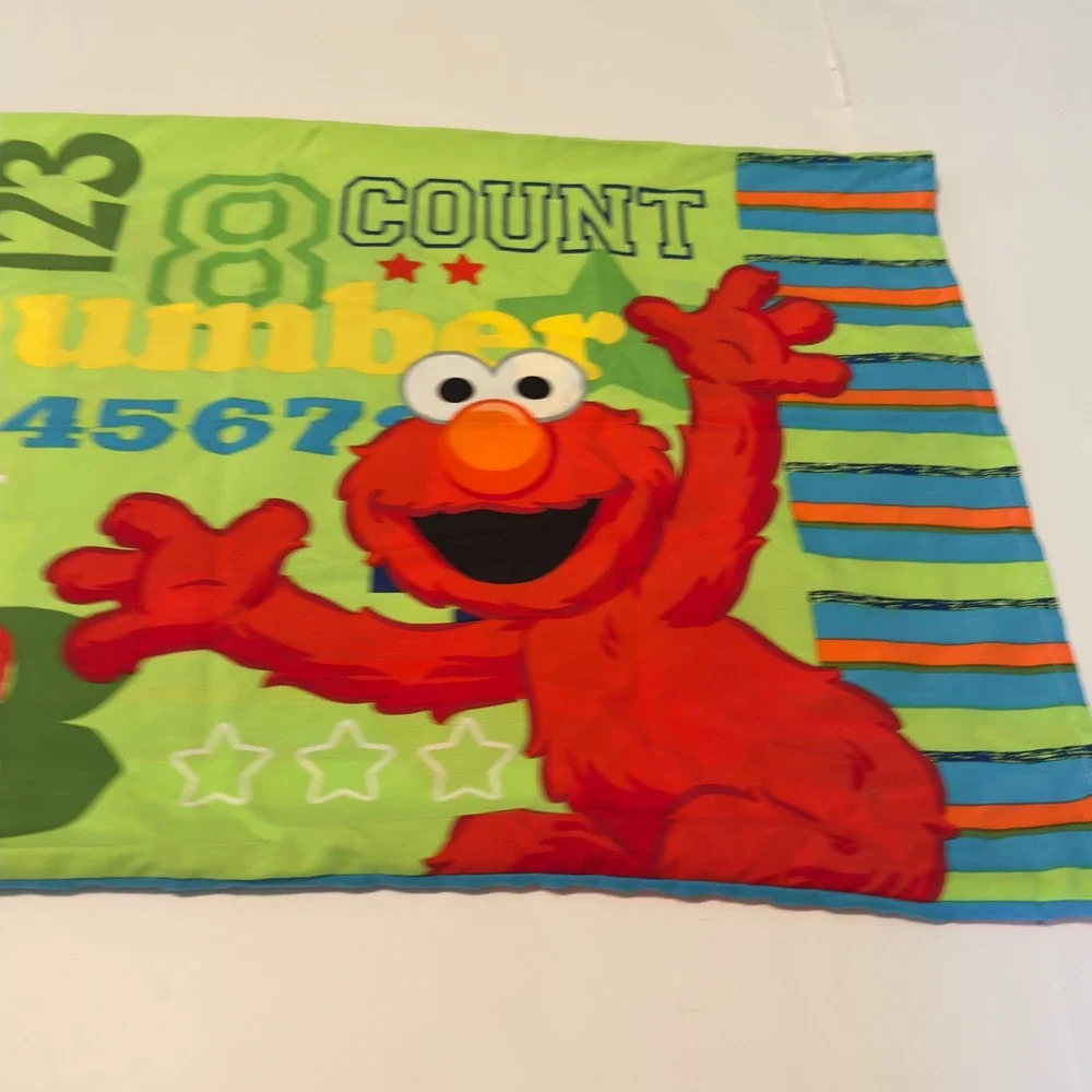 SESAME STREET Double-Sided Pillowcase 123/ABC Elmo, Cookie Monster, Oscar Grouch